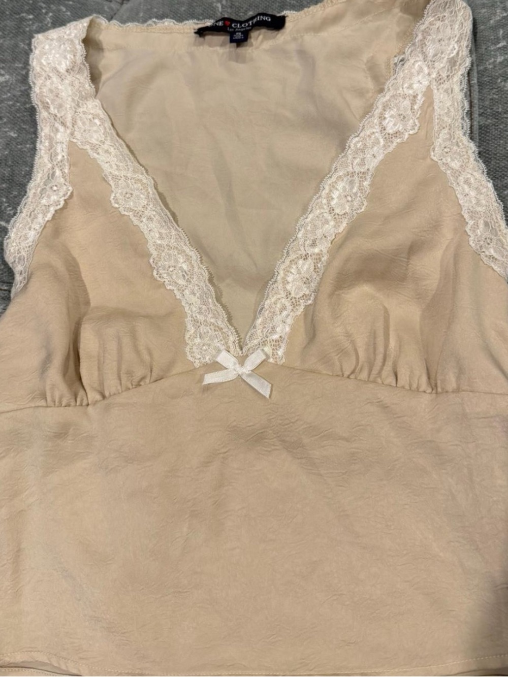 Women's Lace-Trim Beige Camisole - Unknown Brand